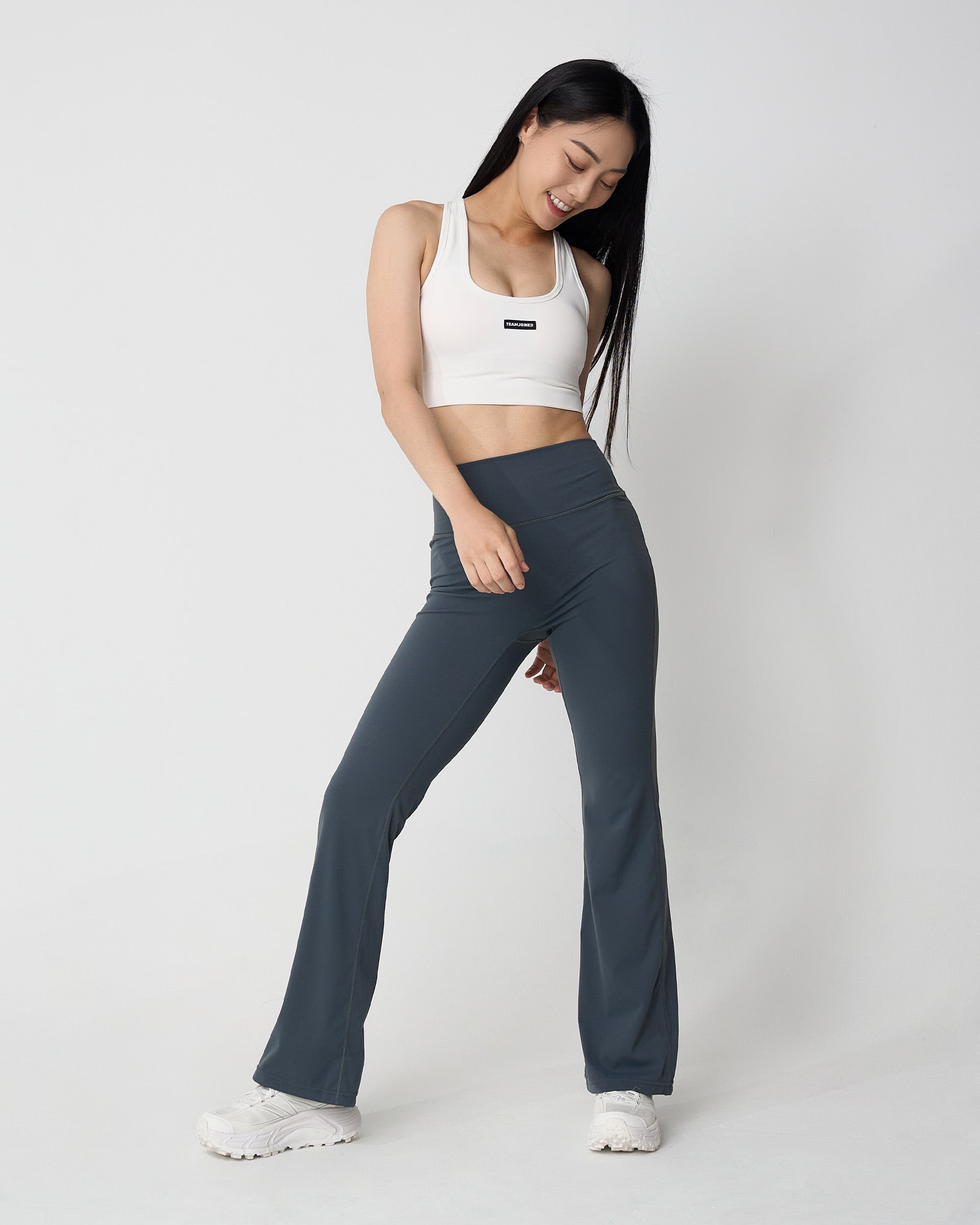 High-Waist Peach Mini-Flared Pant