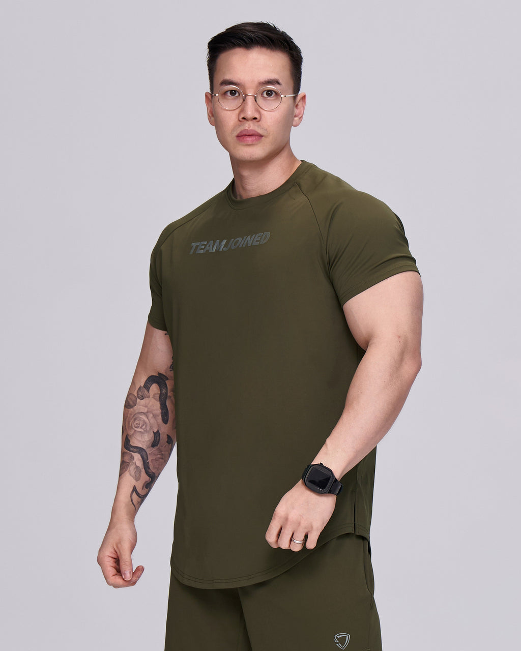 color_silver/army green