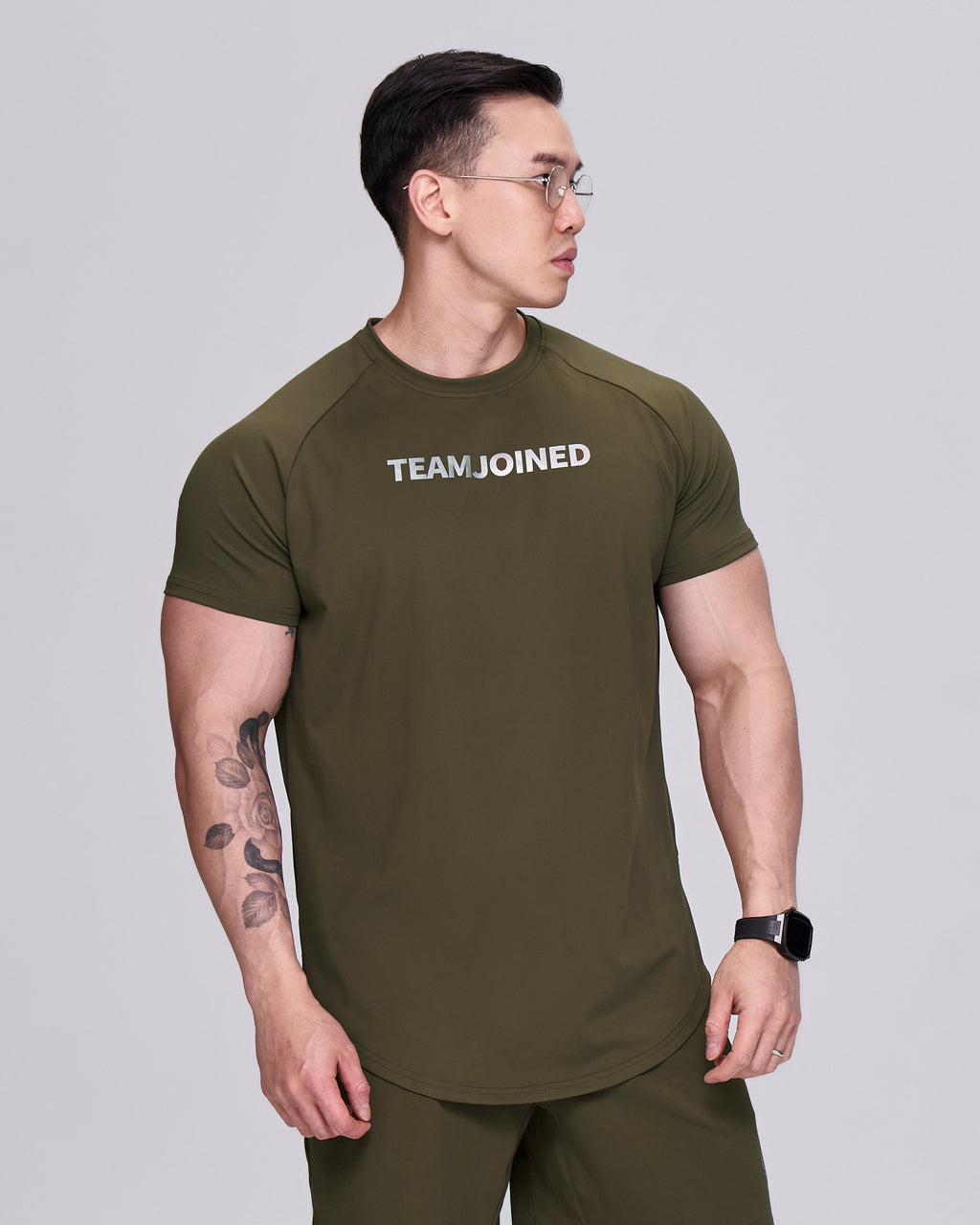 color_silver/army green