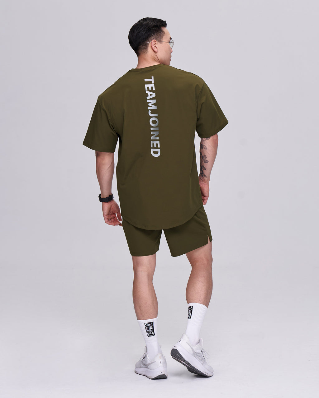 color_silver/army green