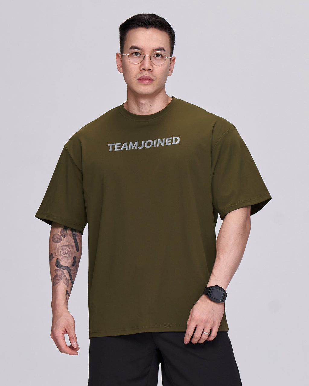 color_silver/army green