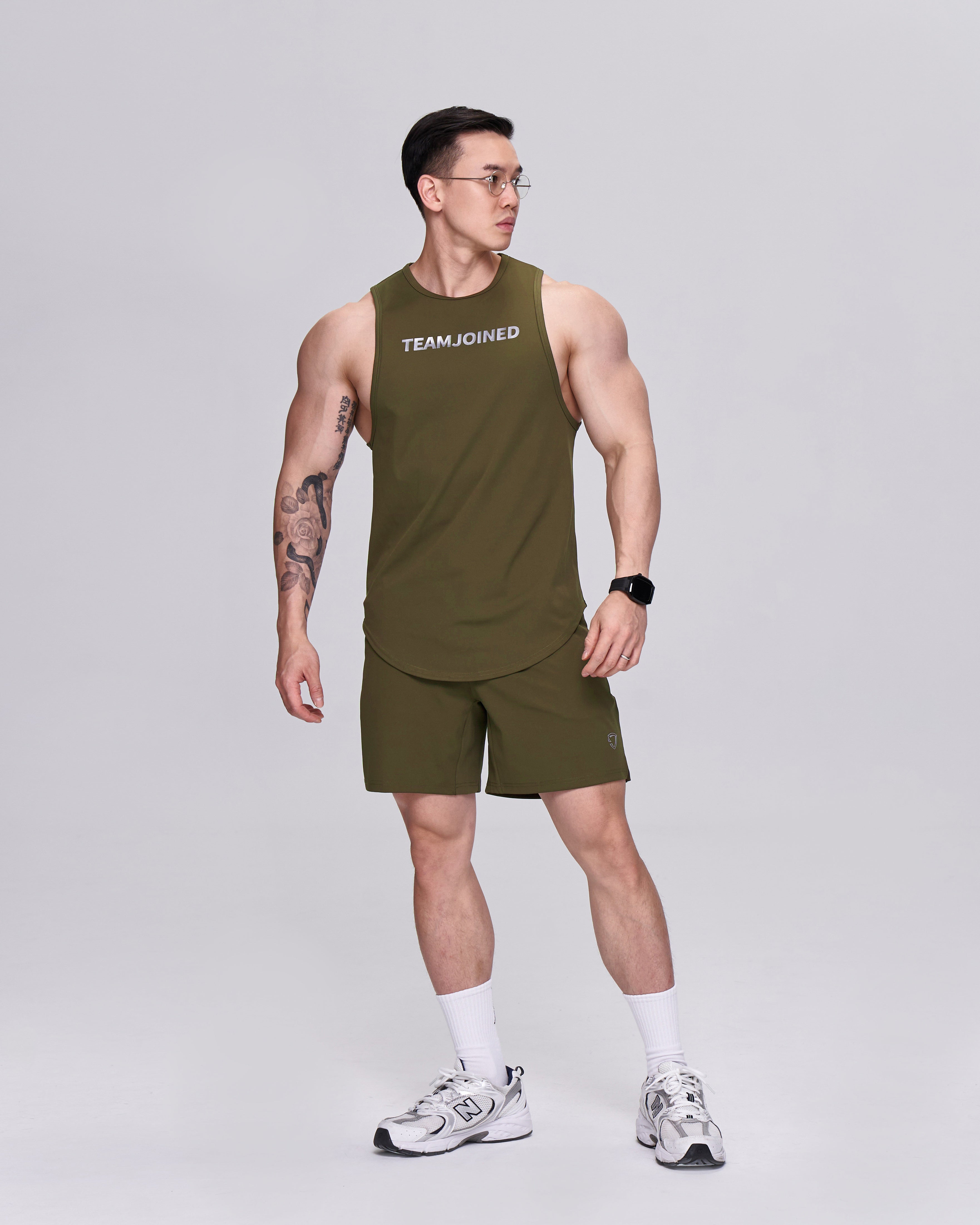 color_silver/army green