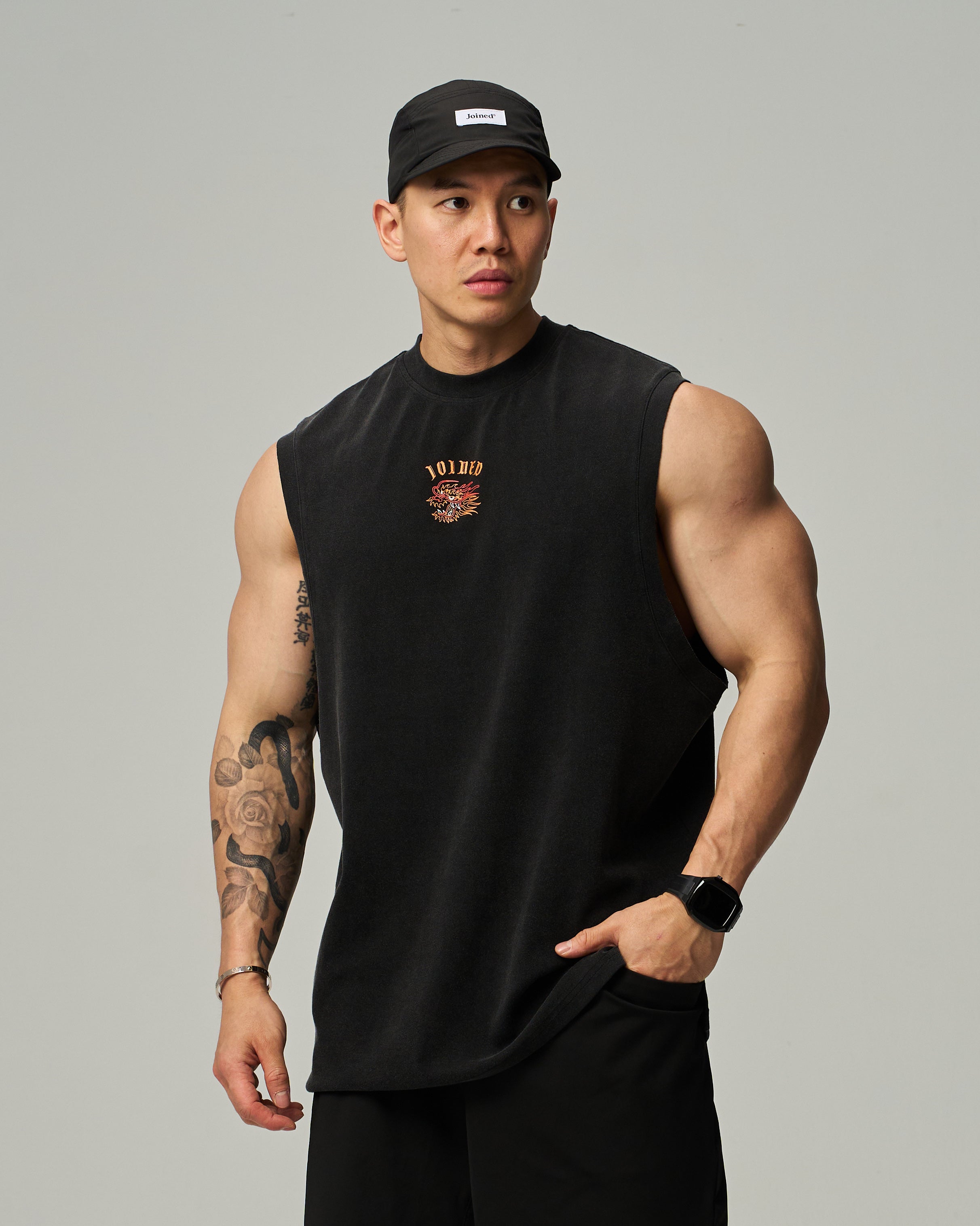 color_Orange / Washed Black