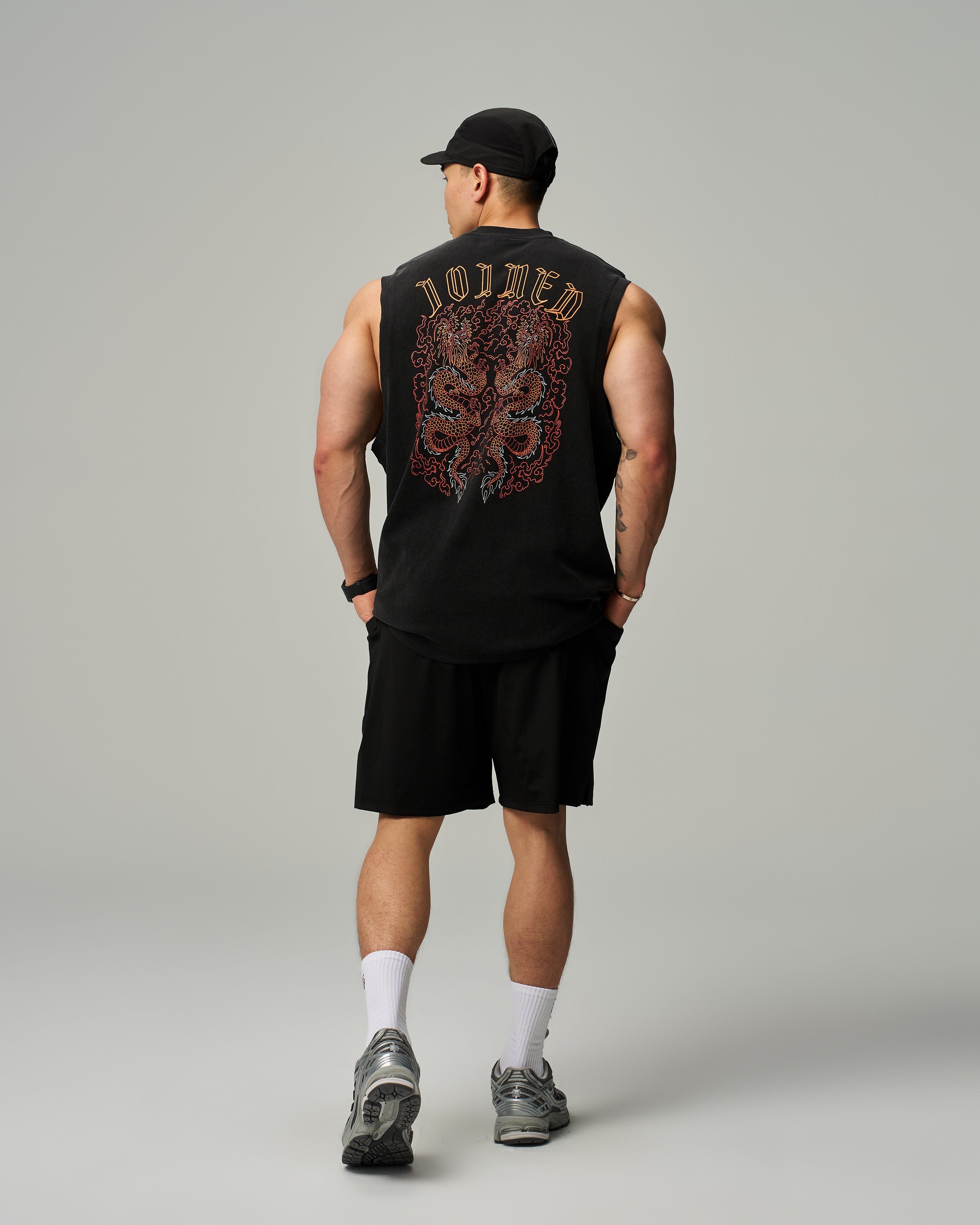 color_Orange / Washed Black