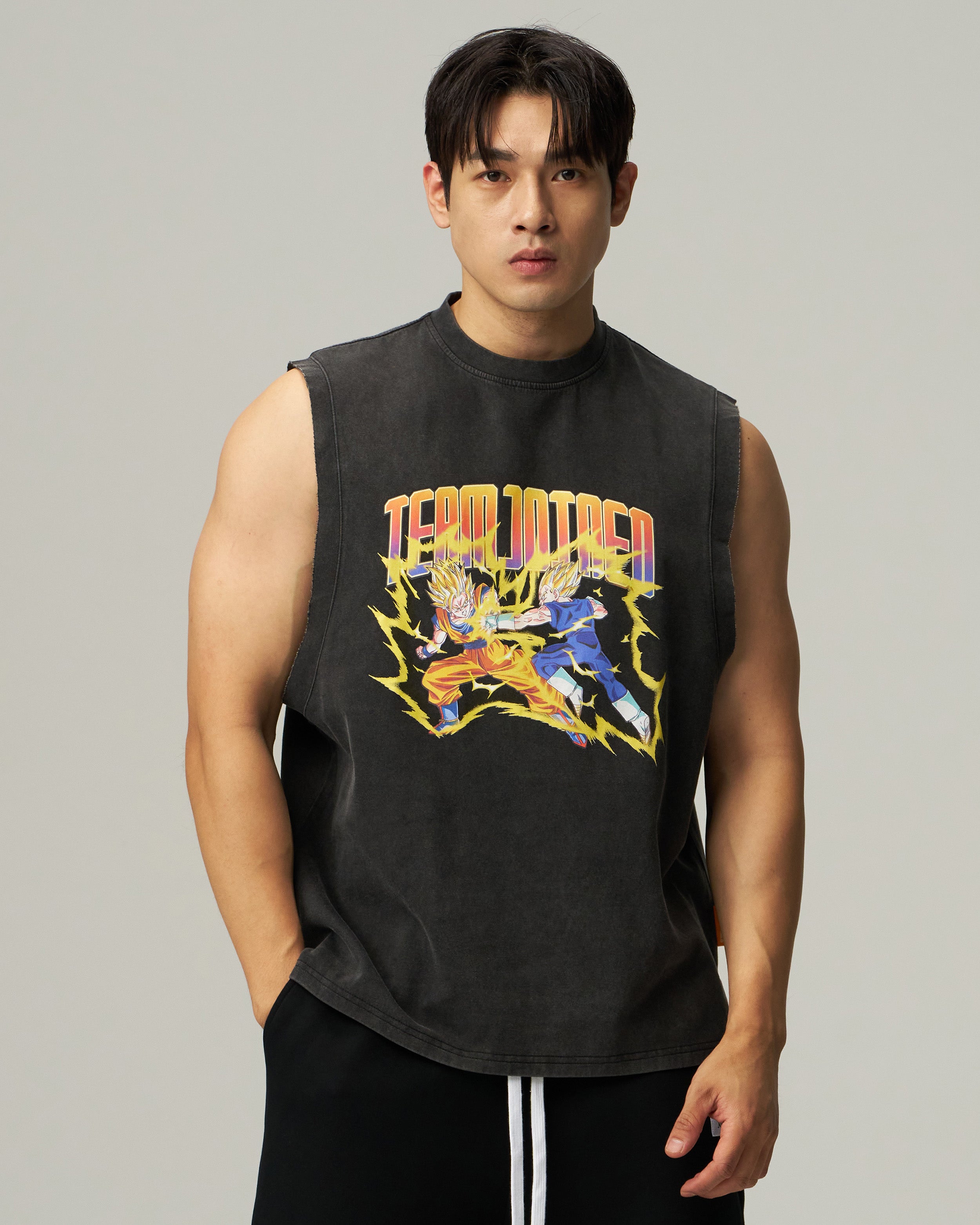DragonBall Z Goku Vegeta  Sleeves Cut Oversized Top
