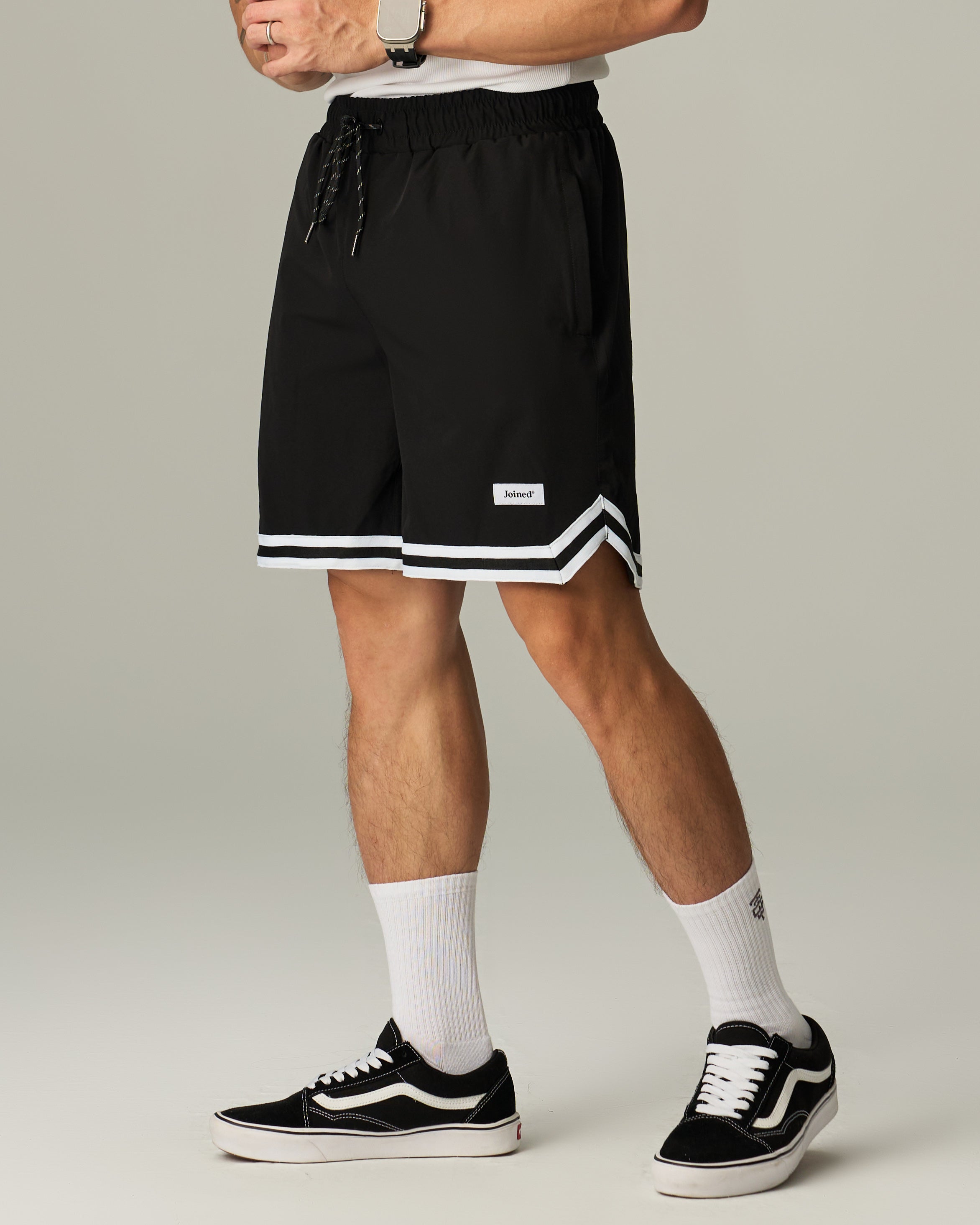 4-way Ribbon Side Slit Stretch Shorts