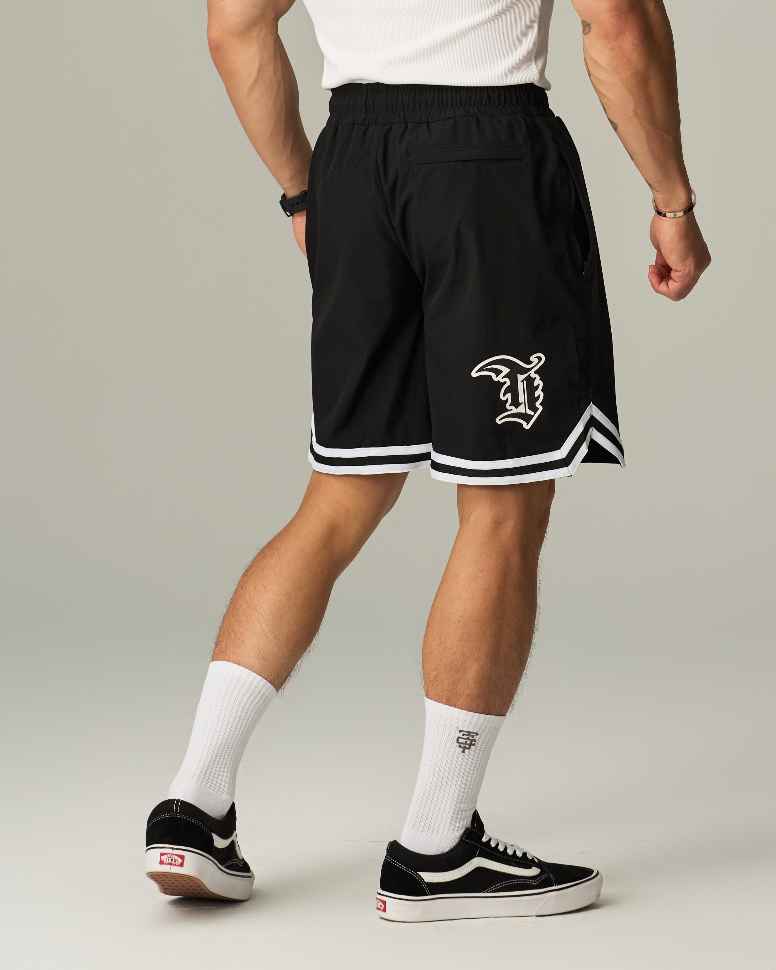 4-way Ribbon Side Slit Stretch Shorts